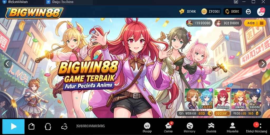 Tangkapan layar gameplay BIGWIN88 menampilkan karakter dan pertarungan yang epik.