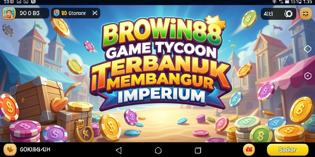 Screenshot dari gameplay BROWIN88 menampilkan suasana bisnis yang dinamis.
