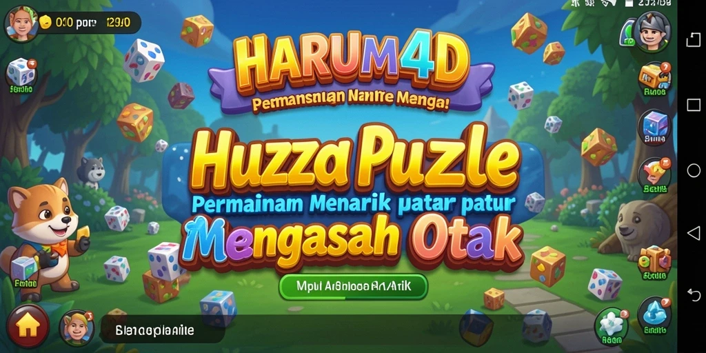 Tampilan menarik dari gameplay <strong>HARUM4D</strong> dengan potongan puzzle yang berwarna-warni.