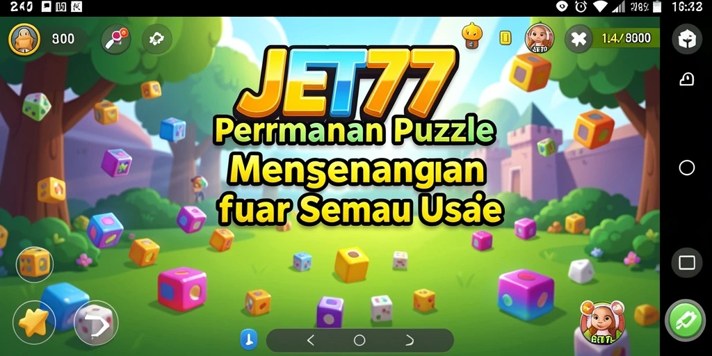 Tampilan gameplay menarik dari JET77 yang menguji keterampilan puzzle anda.
