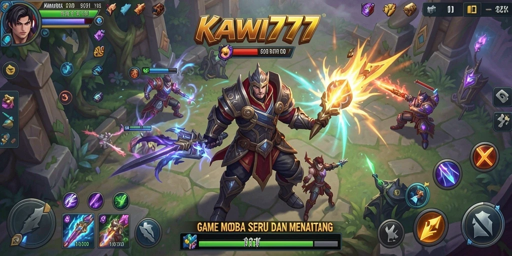 Tampilan gameplay yang seru dalam KAWI777 dengan karakter yang unik.