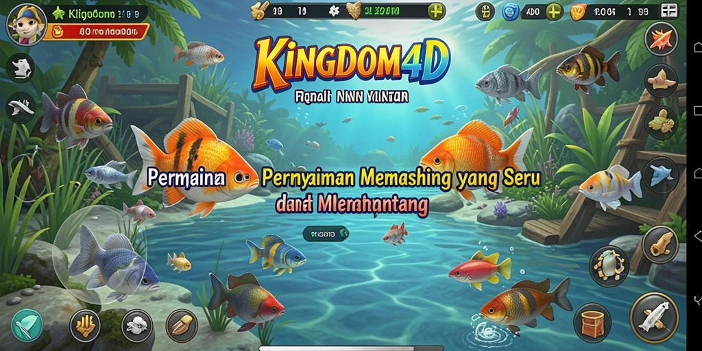 Gameplay KINGDOM4D yang seru dan realistis saat memancing.