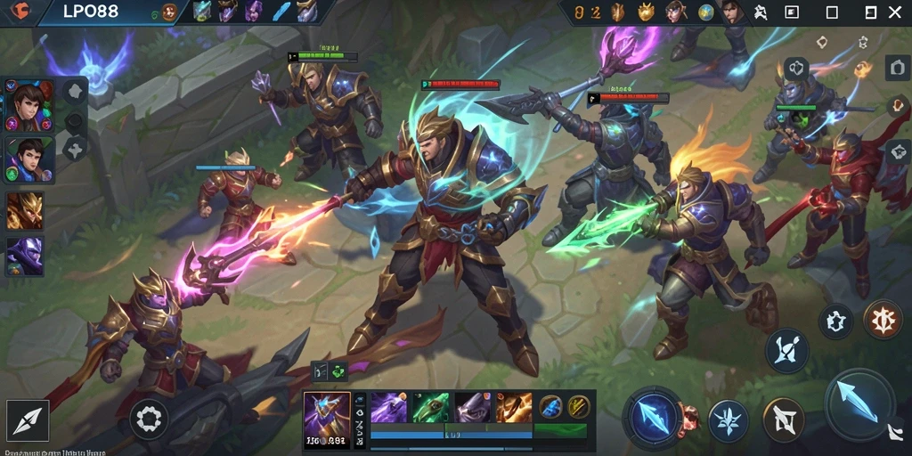 Tampilan gameplay LPO88 yang seru dengan aksi pertarungan tim.