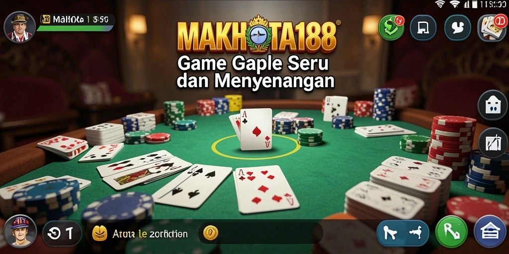 Screenshot gameplay MAHKOTA188 menampilkan keseruan bermain Gaple.