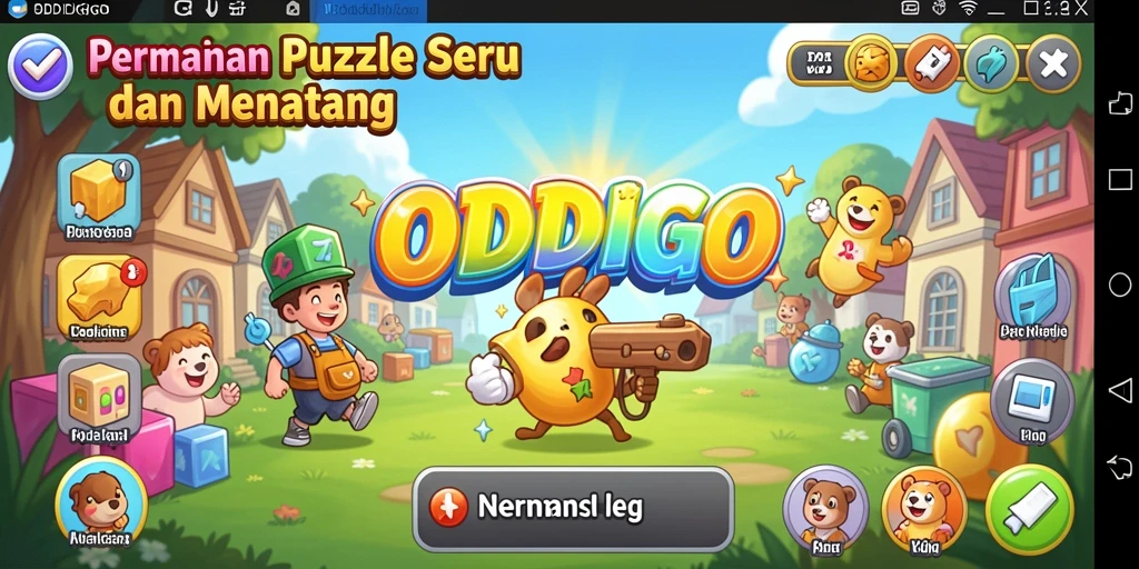 Tampilan gameplay ODDIGO yang menarik dan menantang.