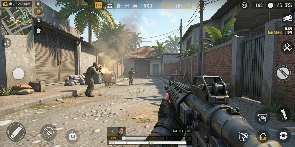 Tangkapan layar menampilkan gameplay seru OLX128 dengan aksi yang mendebarkan.