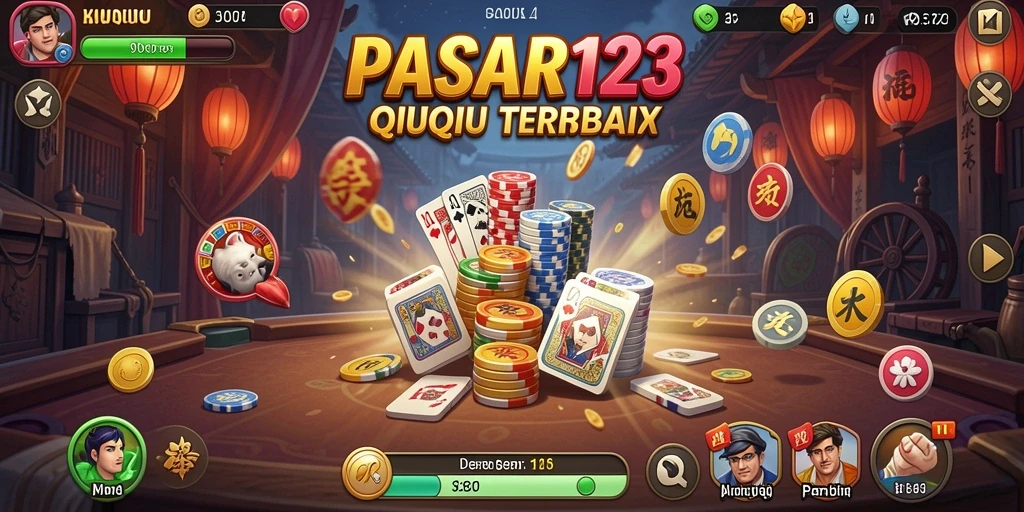 Screenshot gameplay QiuQiu yang menegangkan di PASAR123.