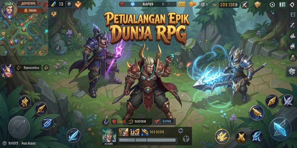 Screenshot menampilkan aksi pertarungan mendebarkan di dunia RPG.