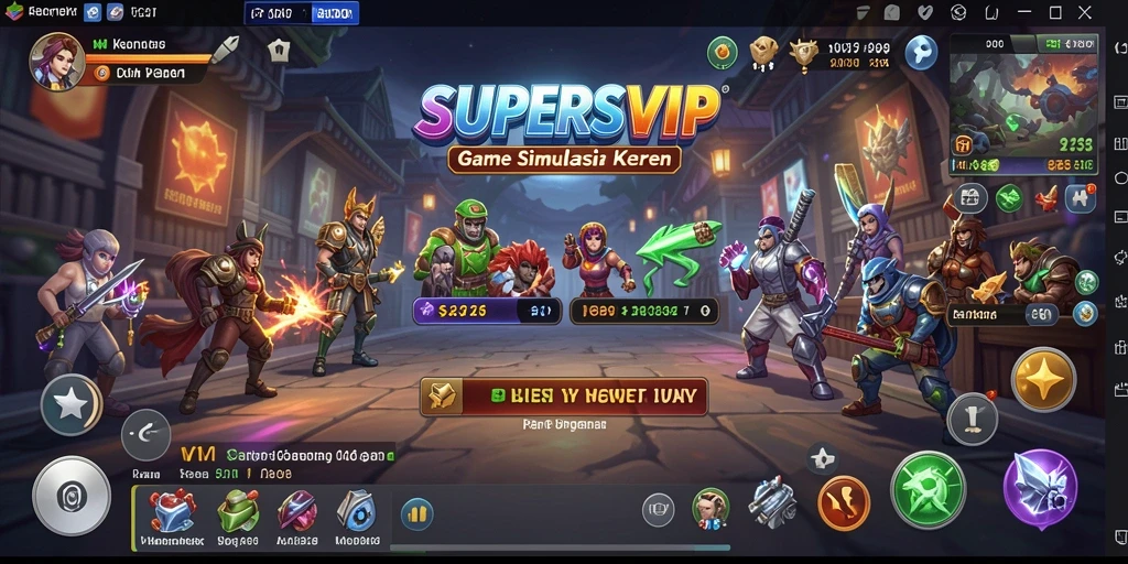 Tampilan gameplay menarik dari SUPERSVIP yang penuh simulasi.