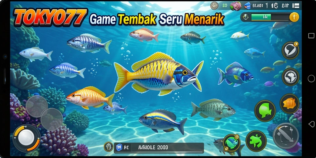 Gameplay seru menembak ikan di TOKYO77.