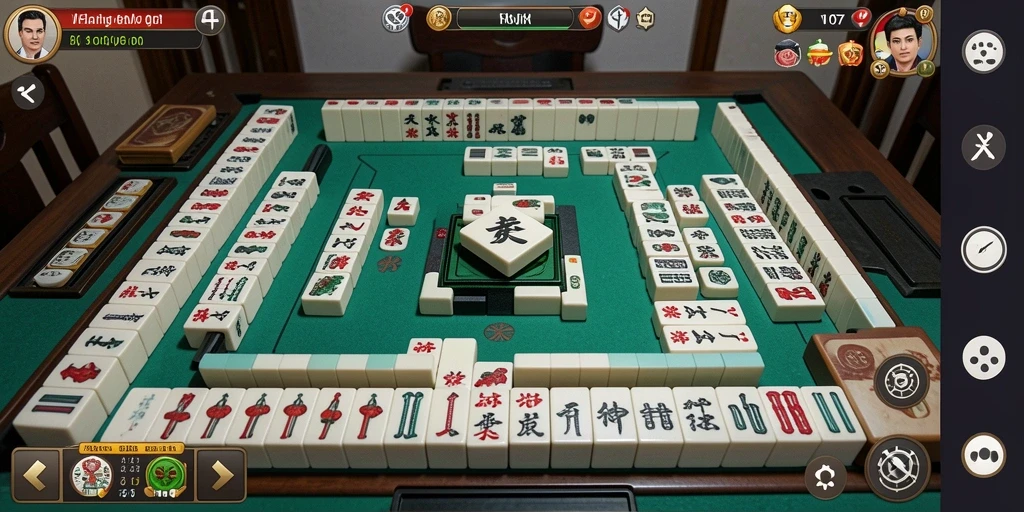 Screenshot V07 menampilkan gameplay Mahjong yang seru dan menantang.